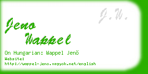 jeno wappel business card